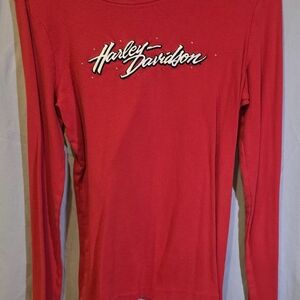 Harley-Davidson Red Shirt with Iconic Logo